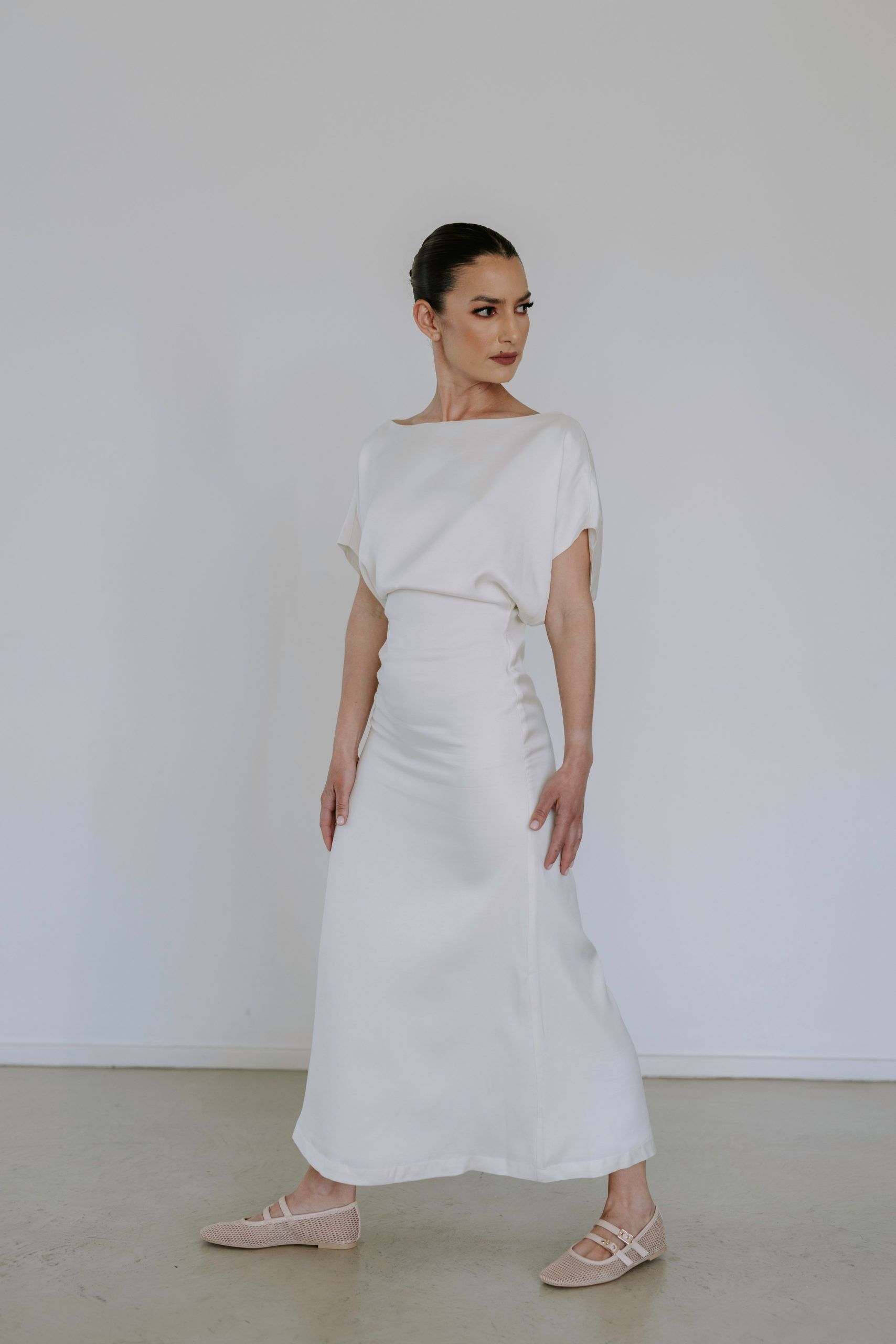 Slouch Waist Dress - Cloud - Image 3