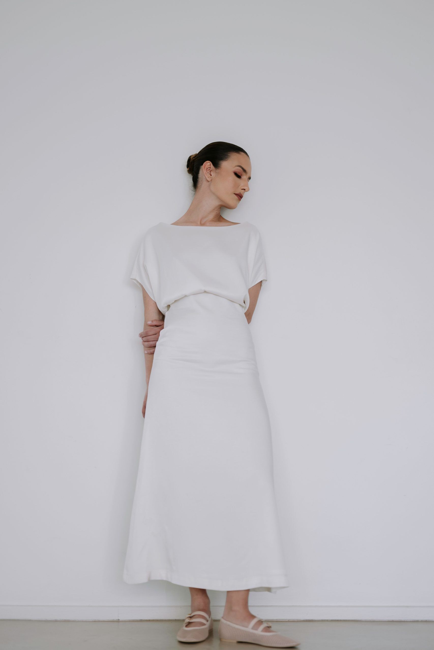 Slouch Waist Dress - Cloud - Image 2