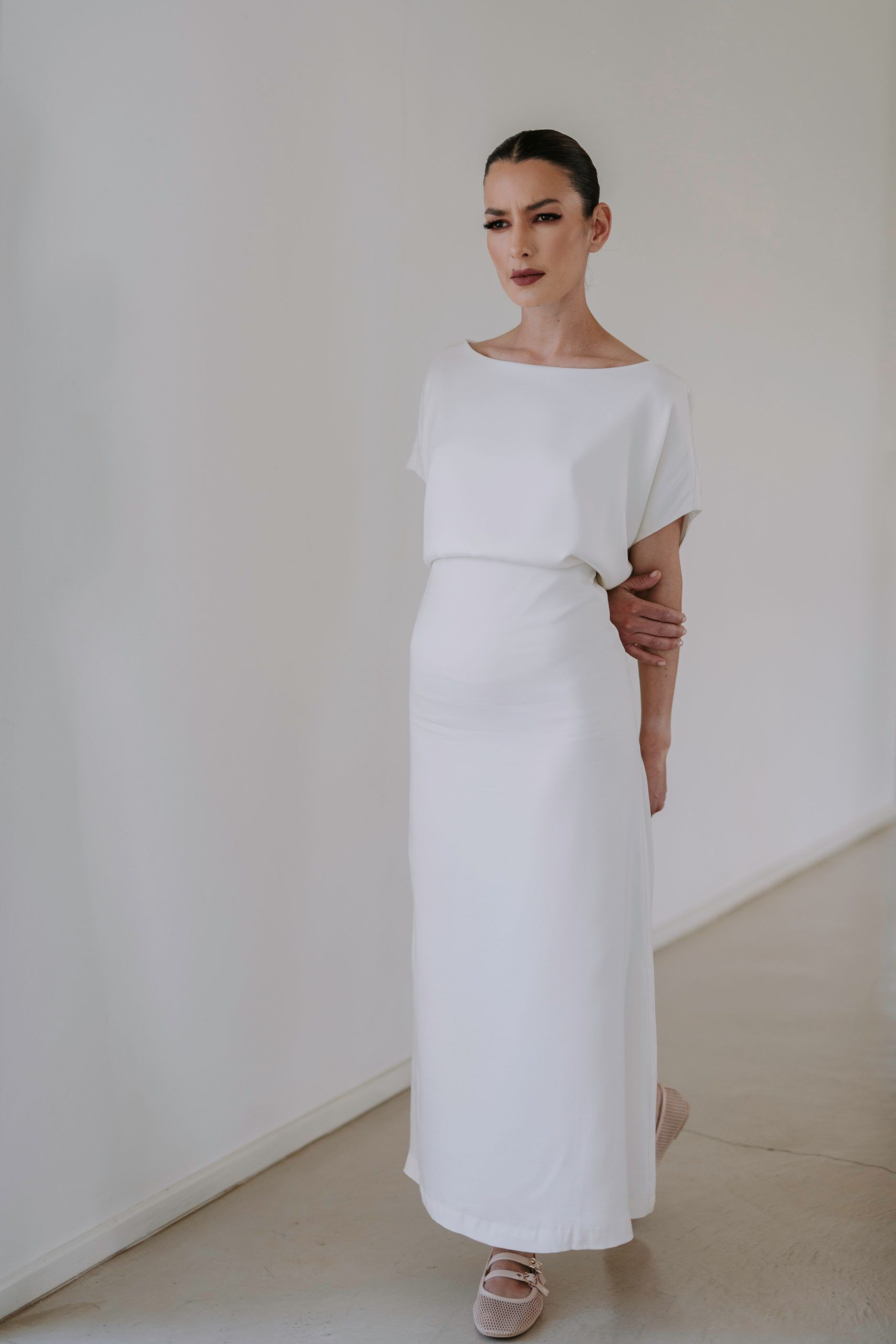 Slouch Waist Dress - Cloud - Image 4