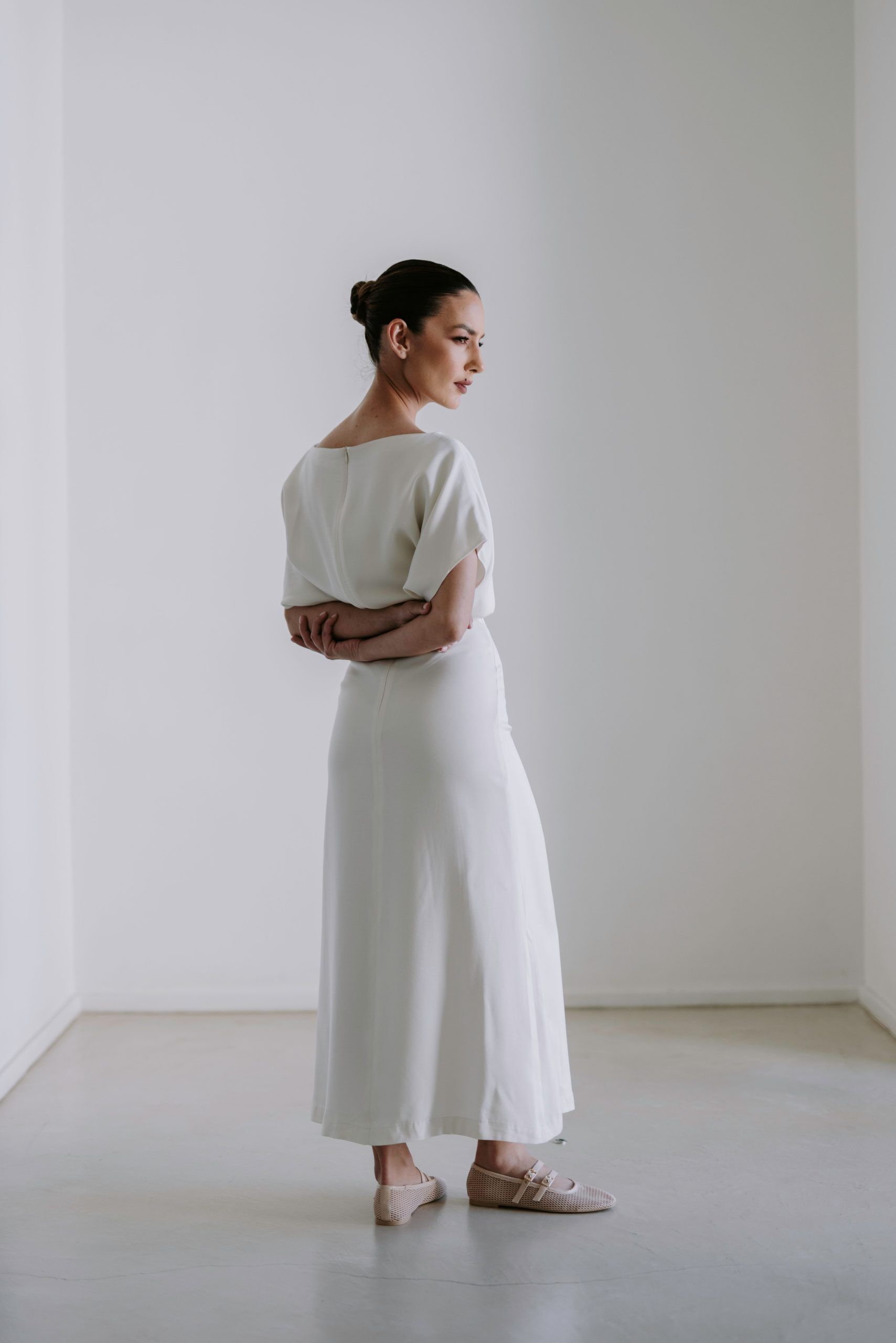 Slouch Waist Dress - Cloud - Image 6