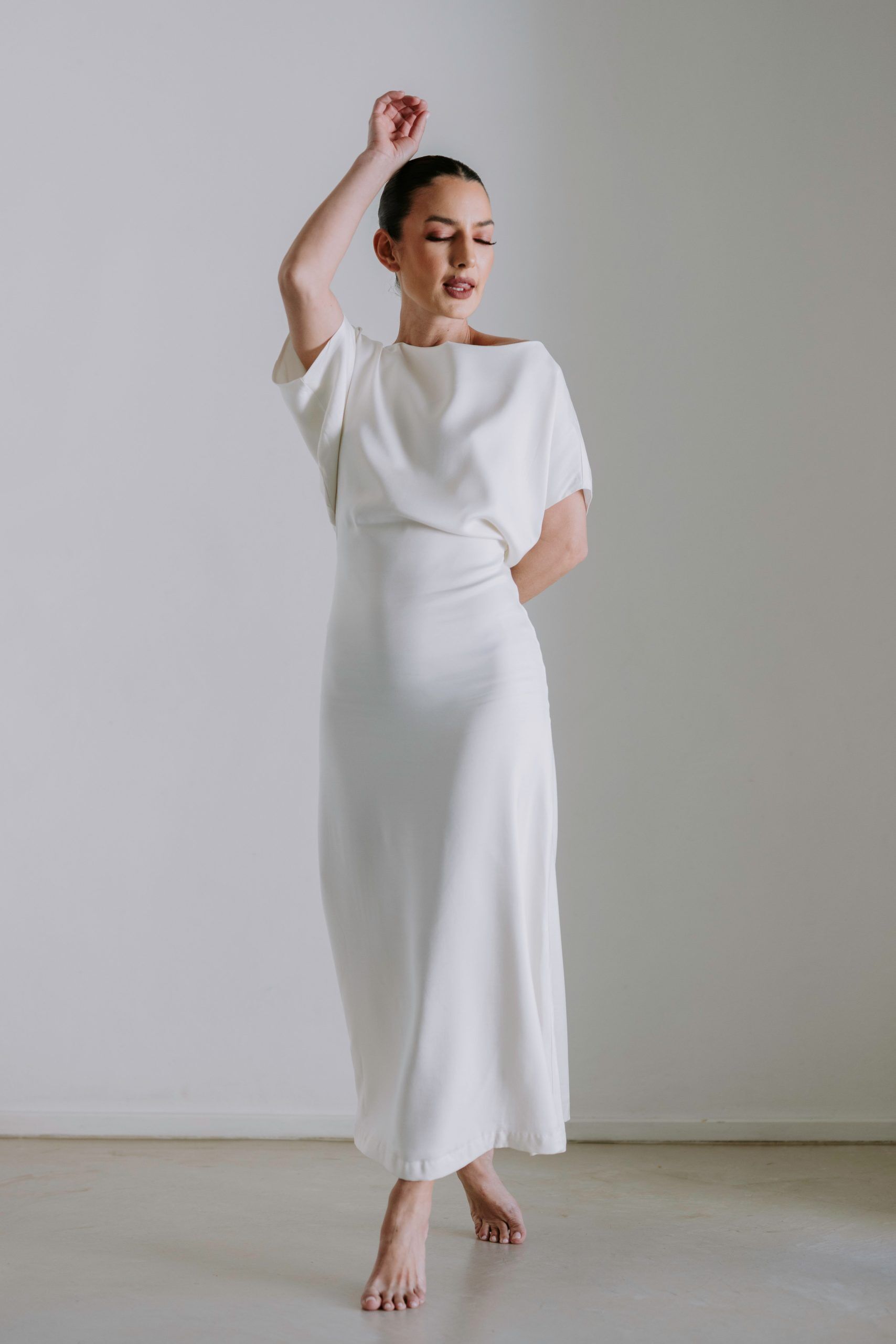Slouch Waist Dress - Cloud